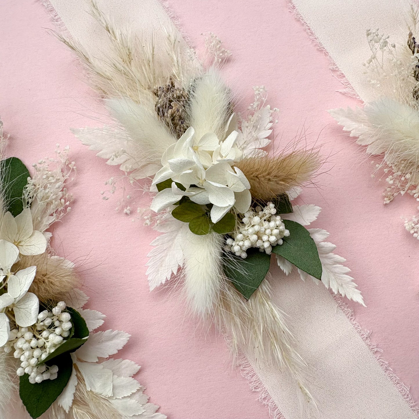 wedding corsage with dried flowers