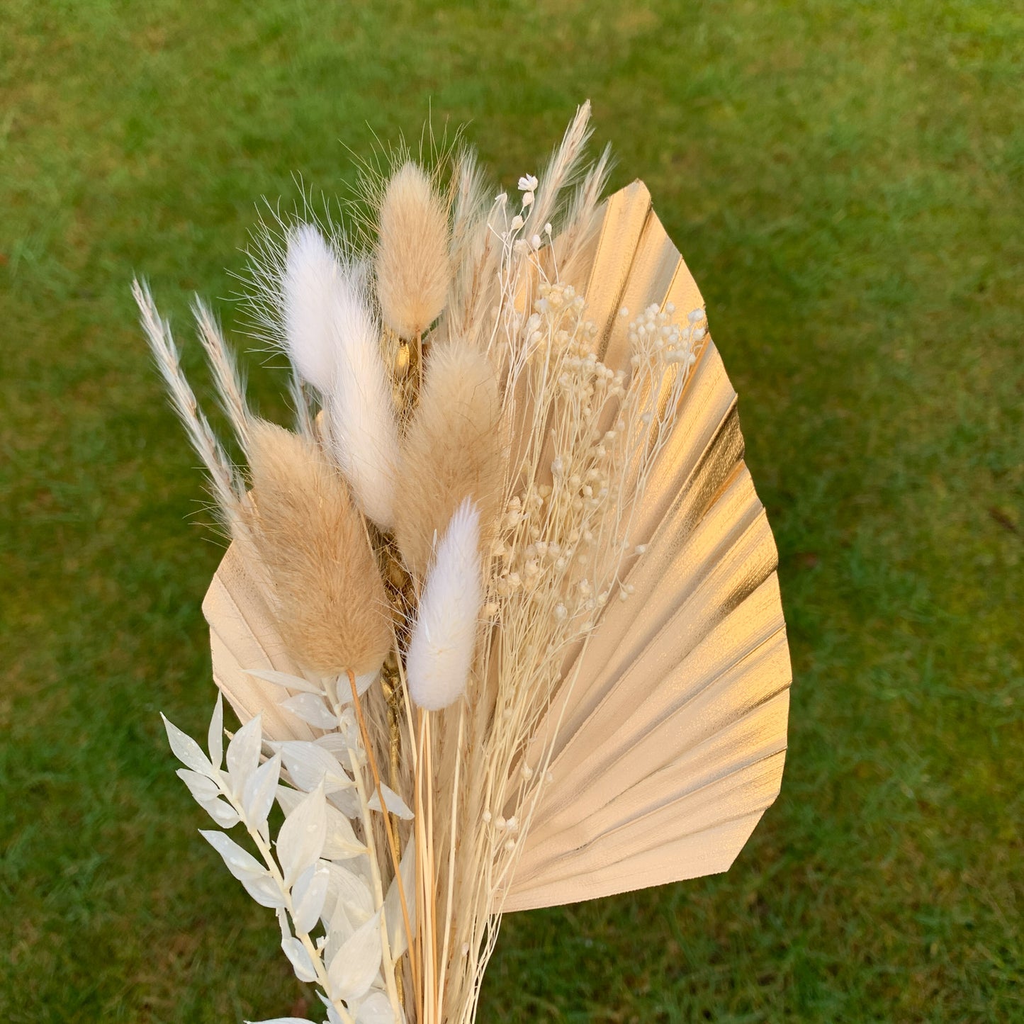 nude palm set dried flower cake topper