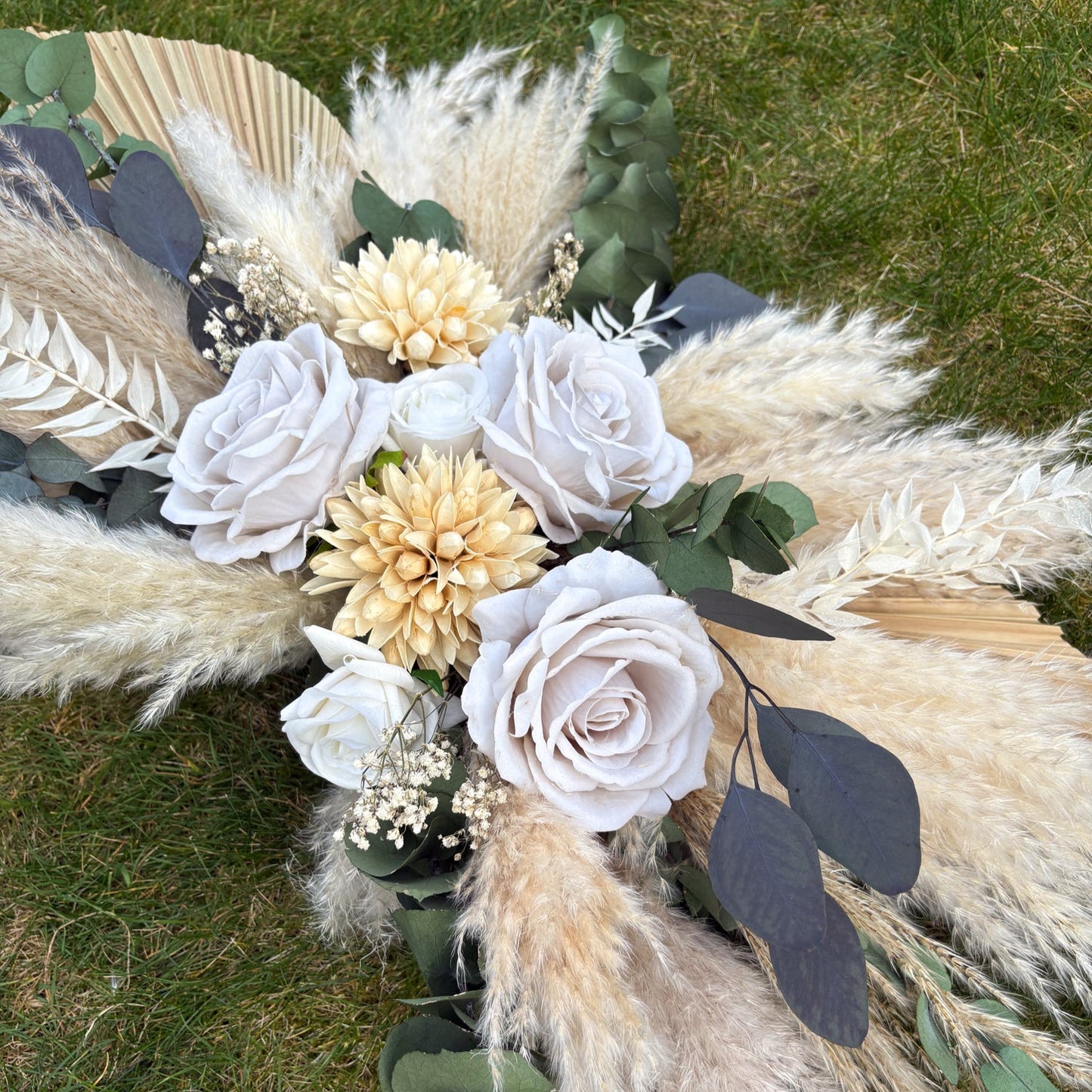 pampas wedding arrangement