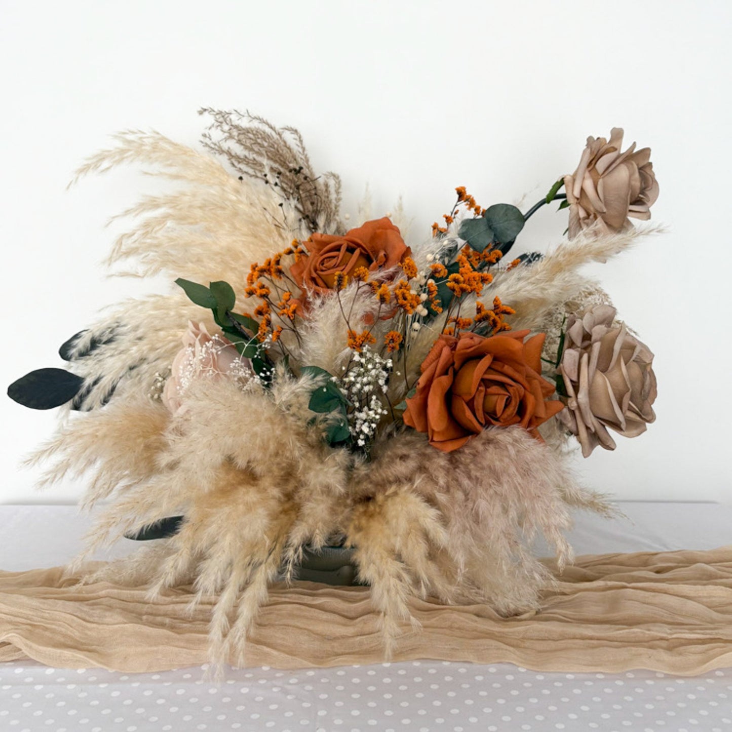 pampas cloud for wedding burnt orange