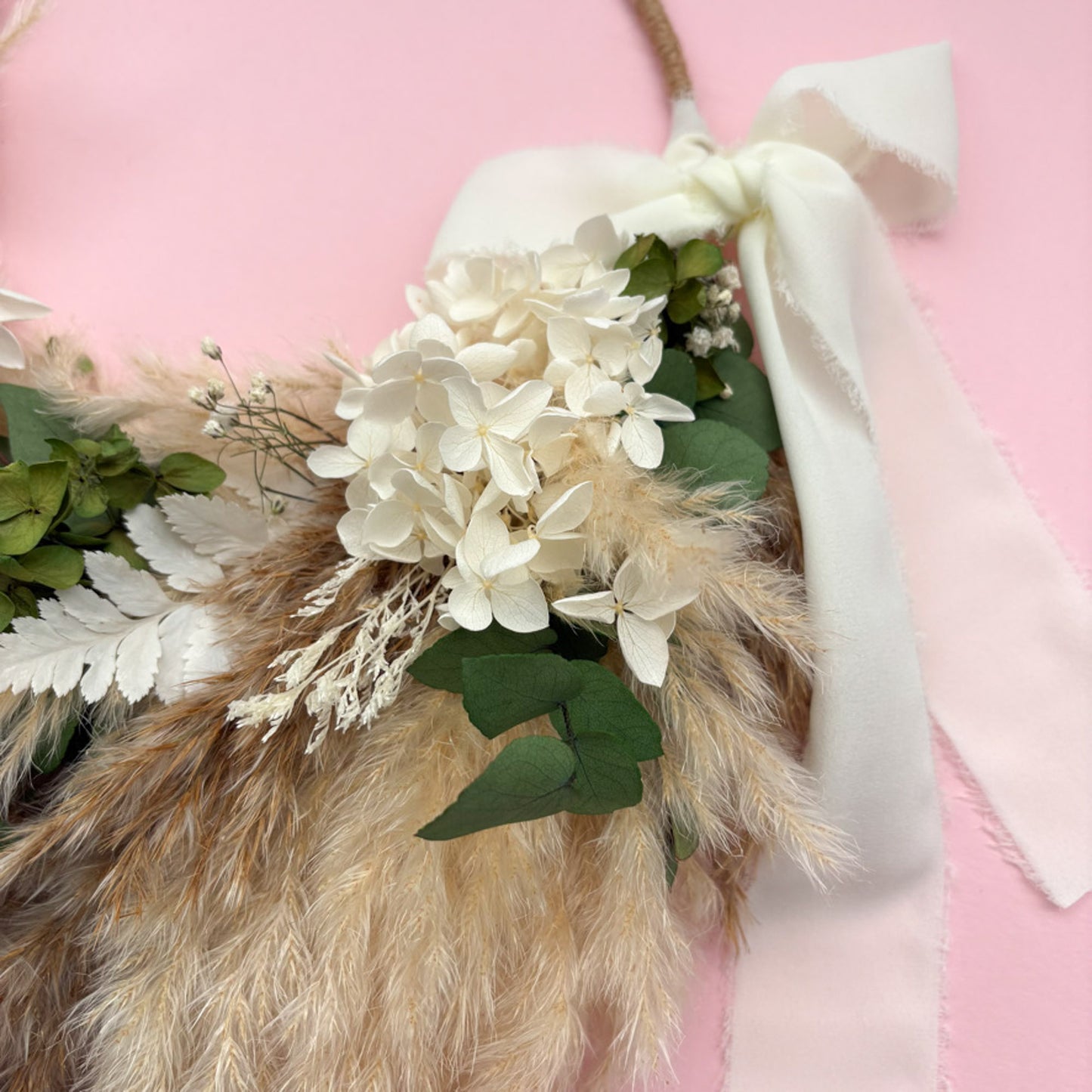 boho pampas hoop