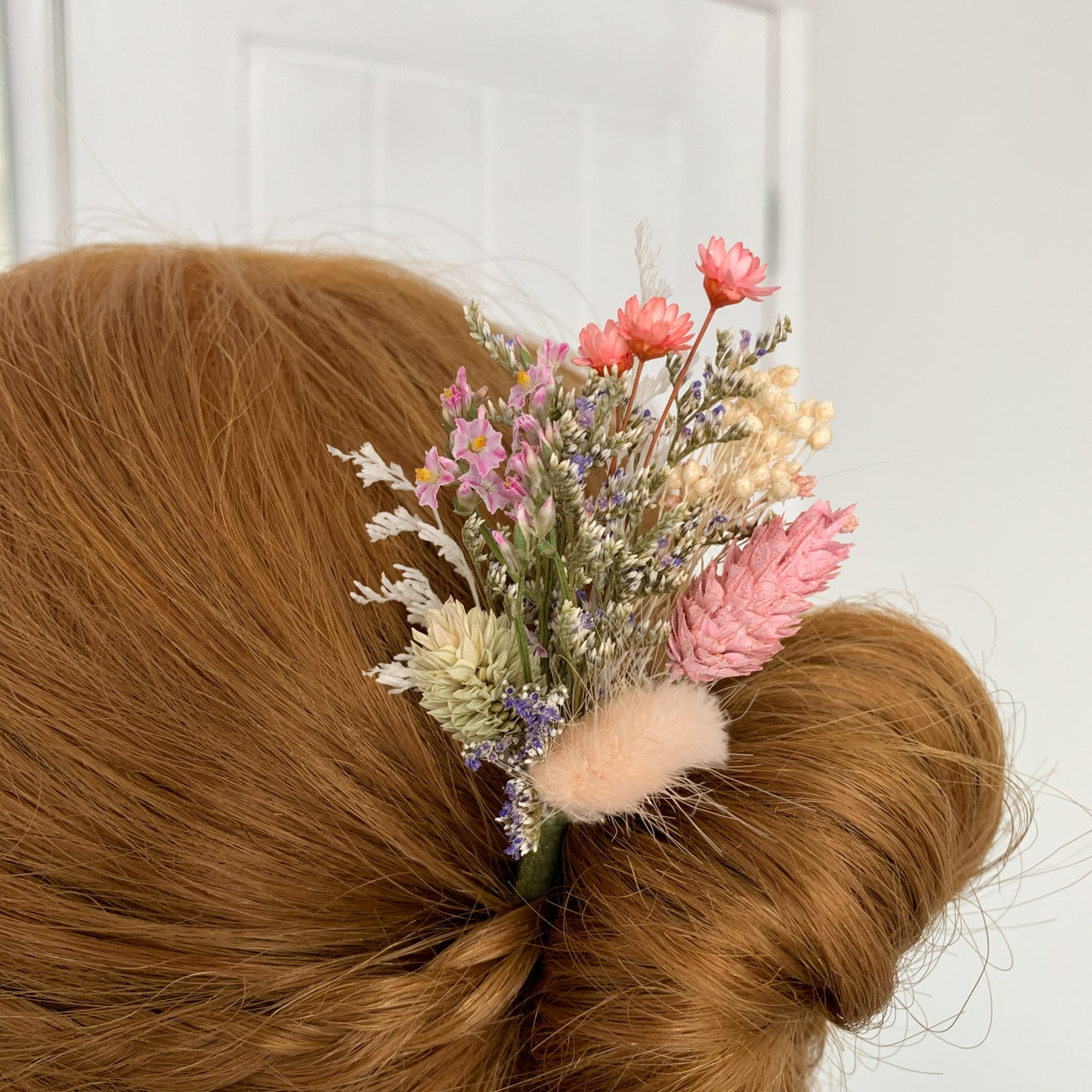 dried wild flower hair pin
