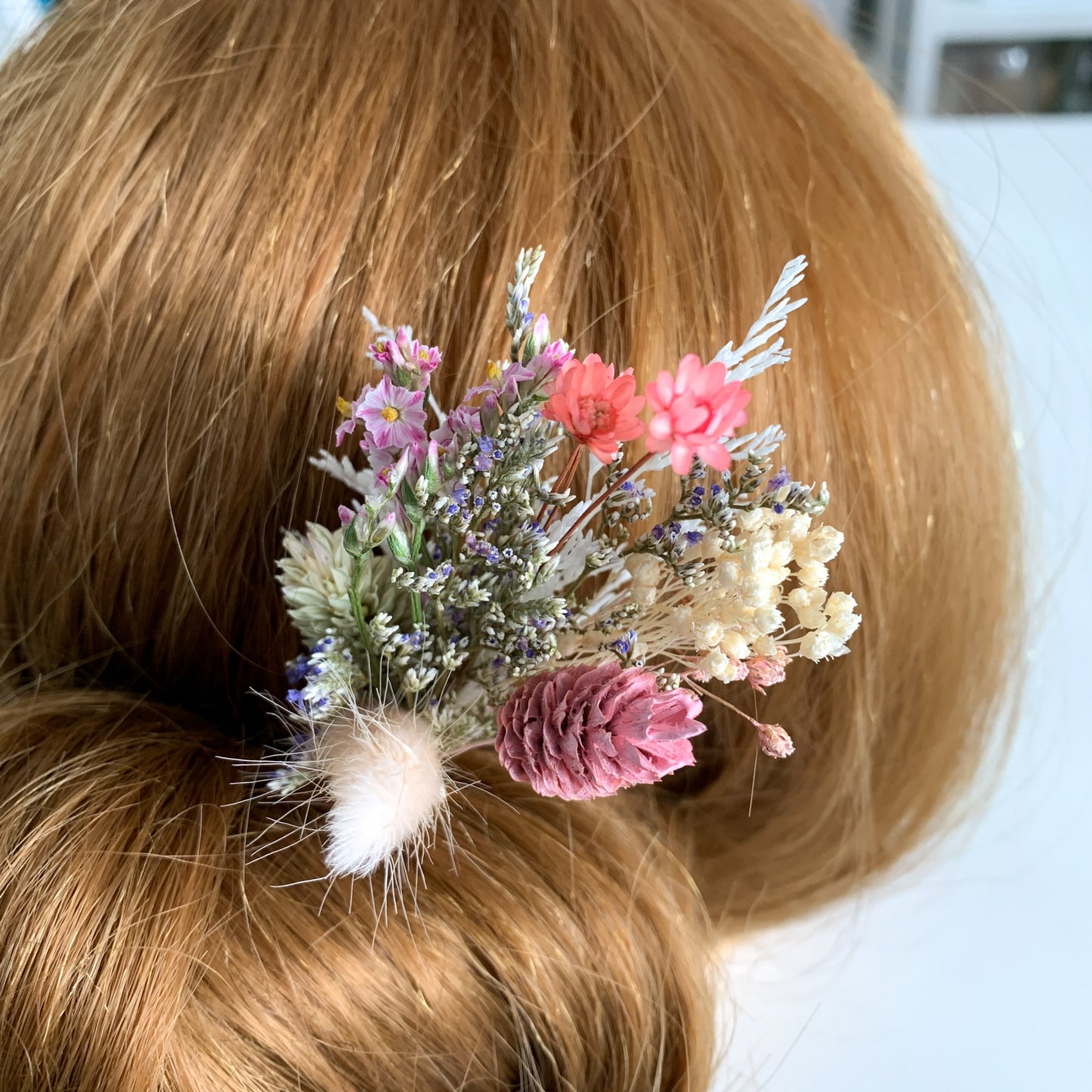 dried flower hair pin accessories