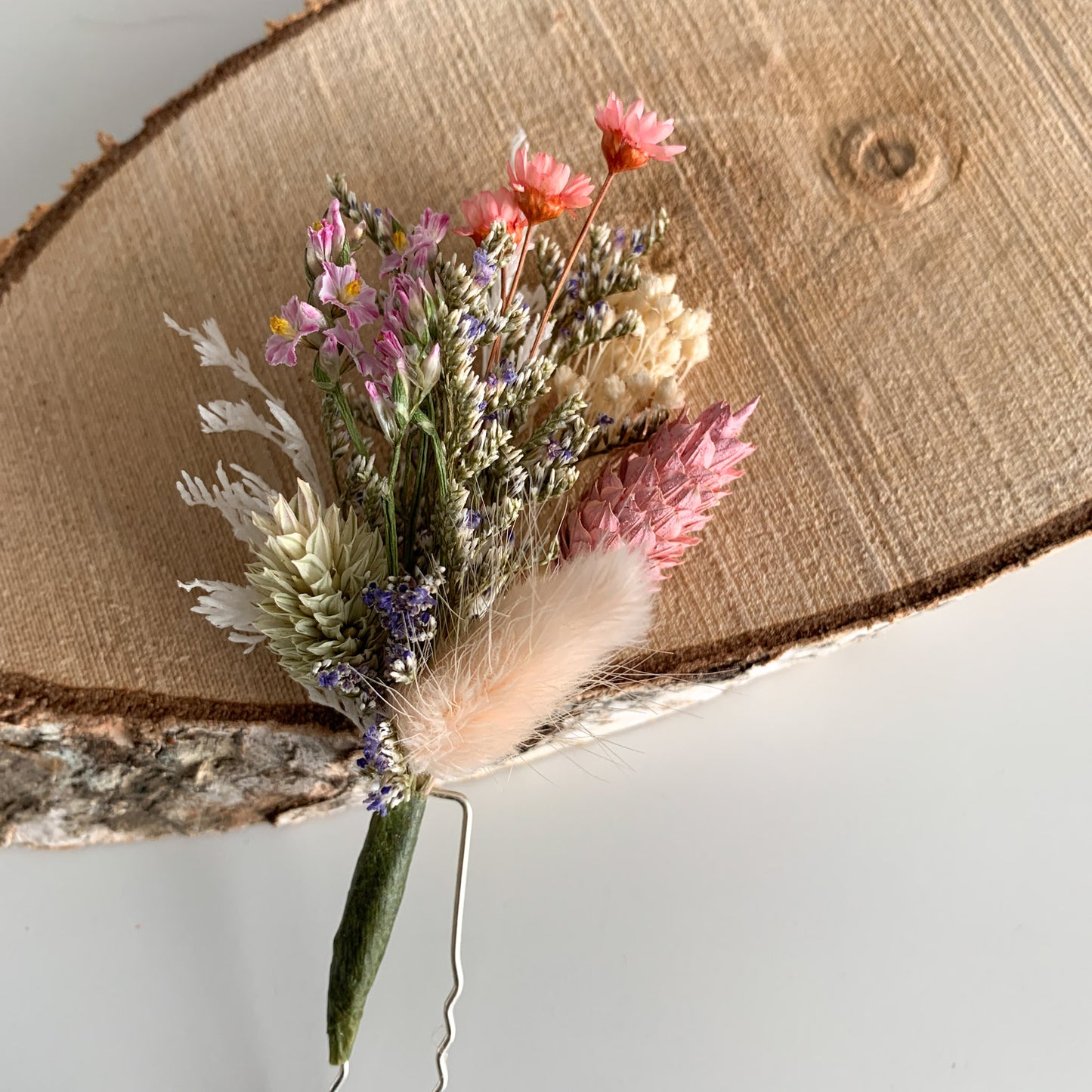 dried flowers wild bloom hair pins