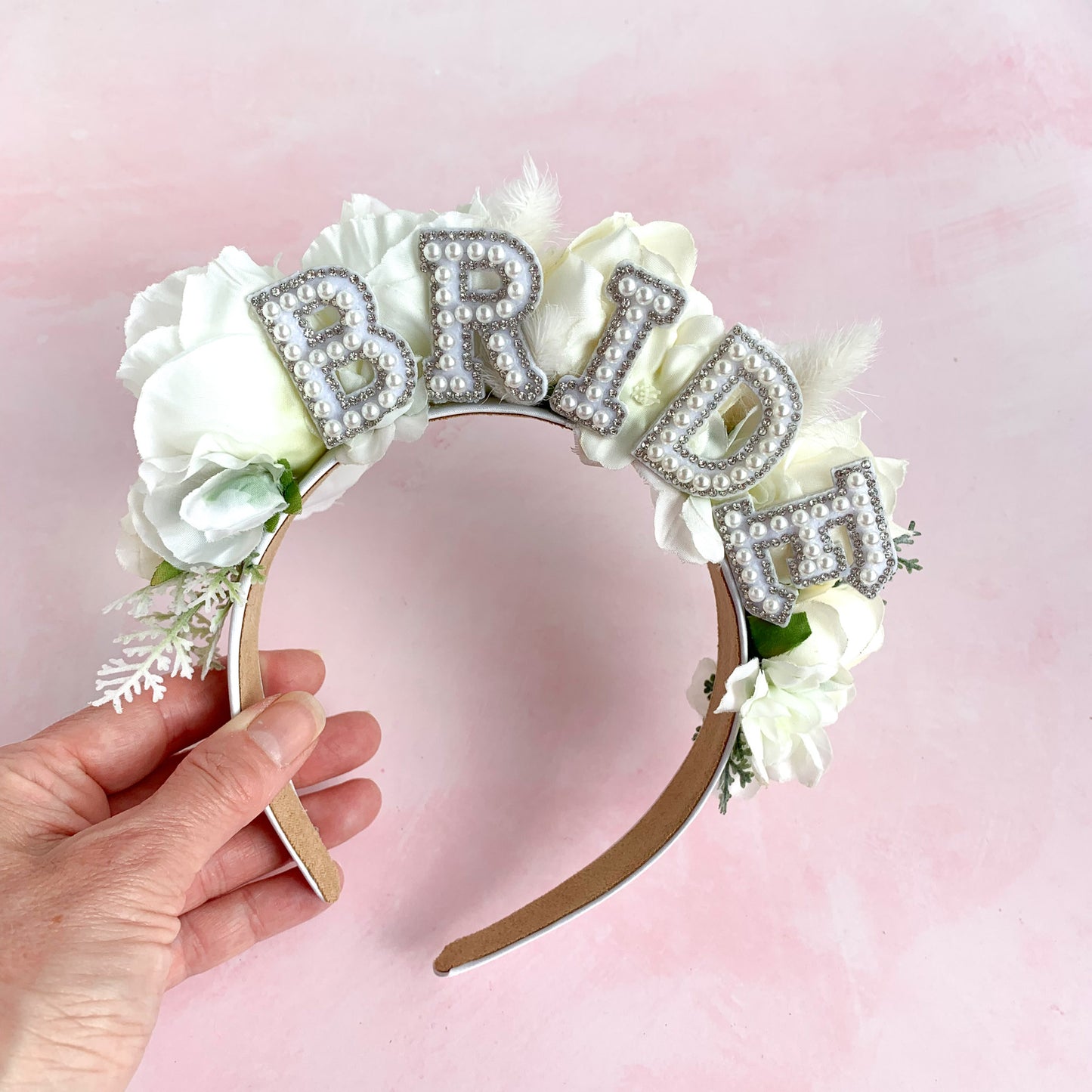 bride hen party flower crown headband