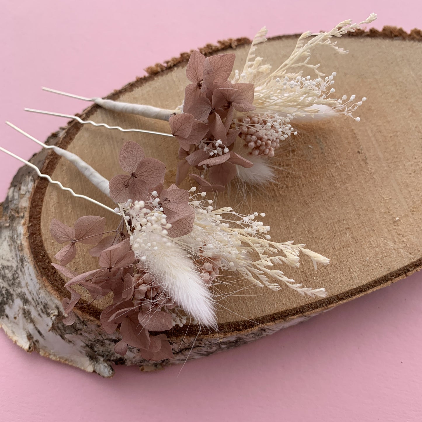 blush hair pins