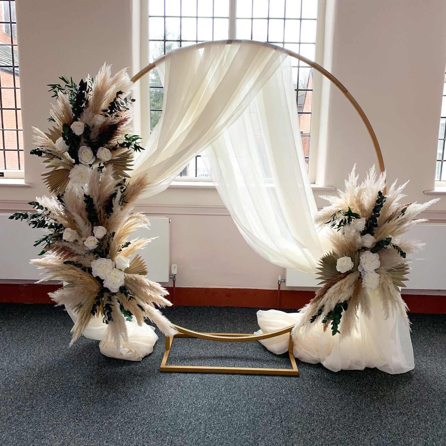 pampas hoop for wedding