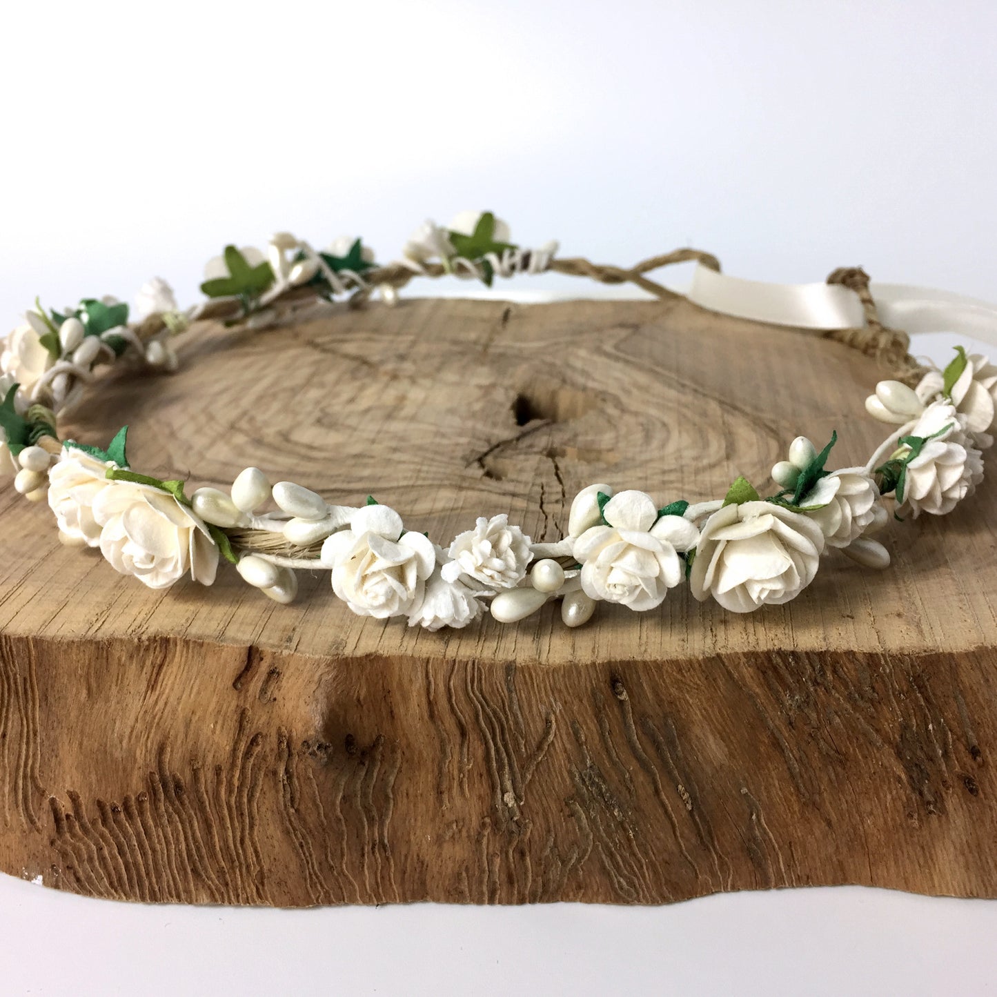boho wedding flower crown