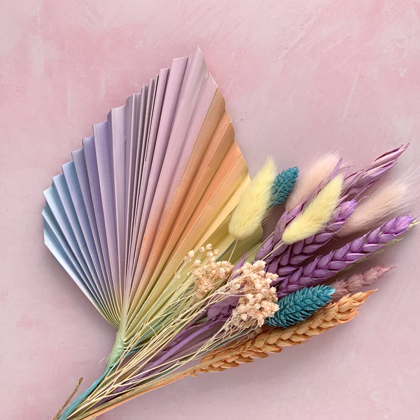 pastel palm spear and dried flowers