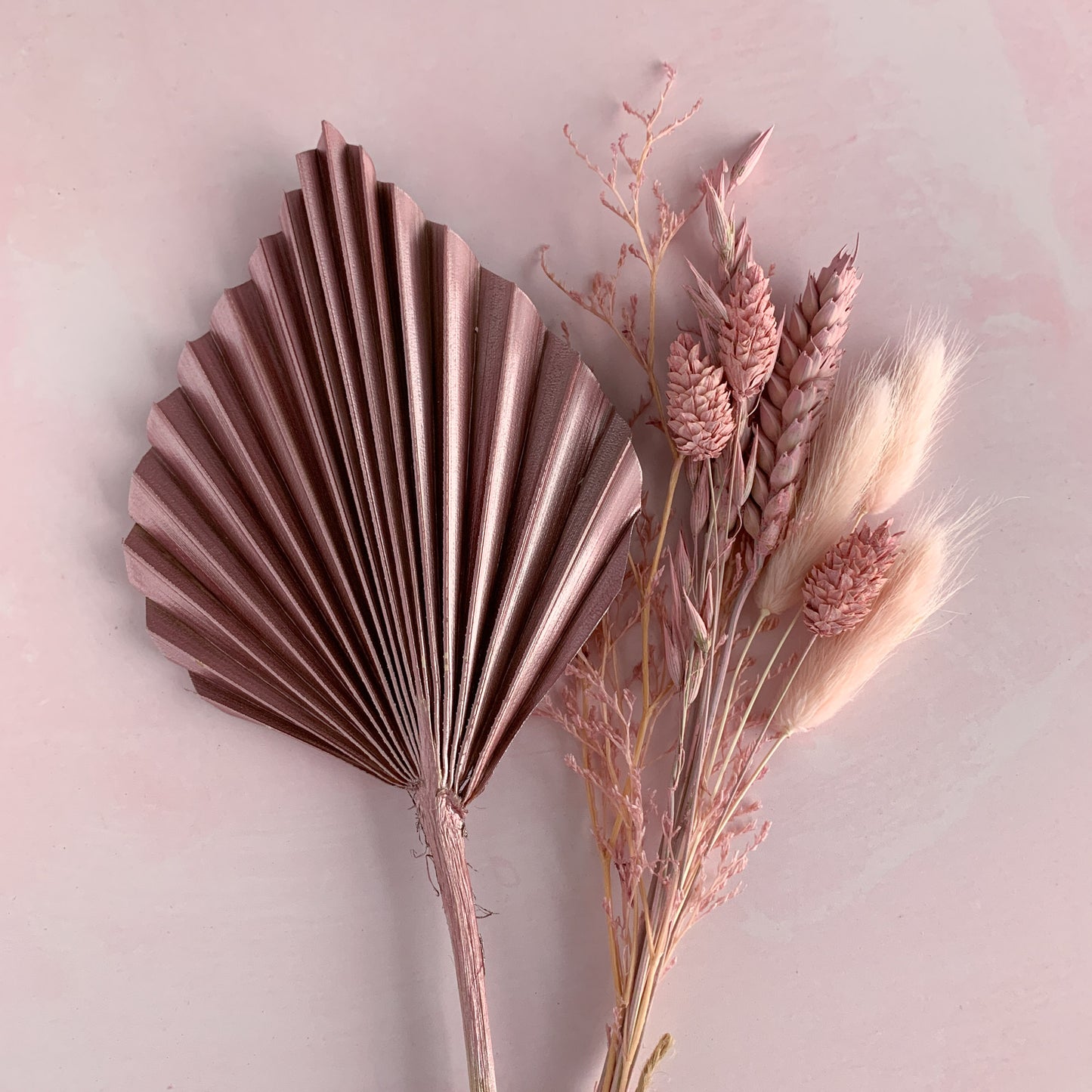 rose gold palm spear and dried flower set for cake