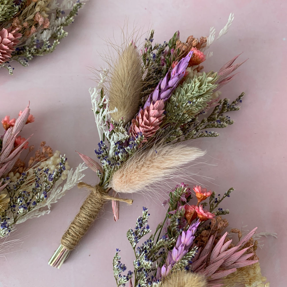 dried flower buttonhole wild blooms