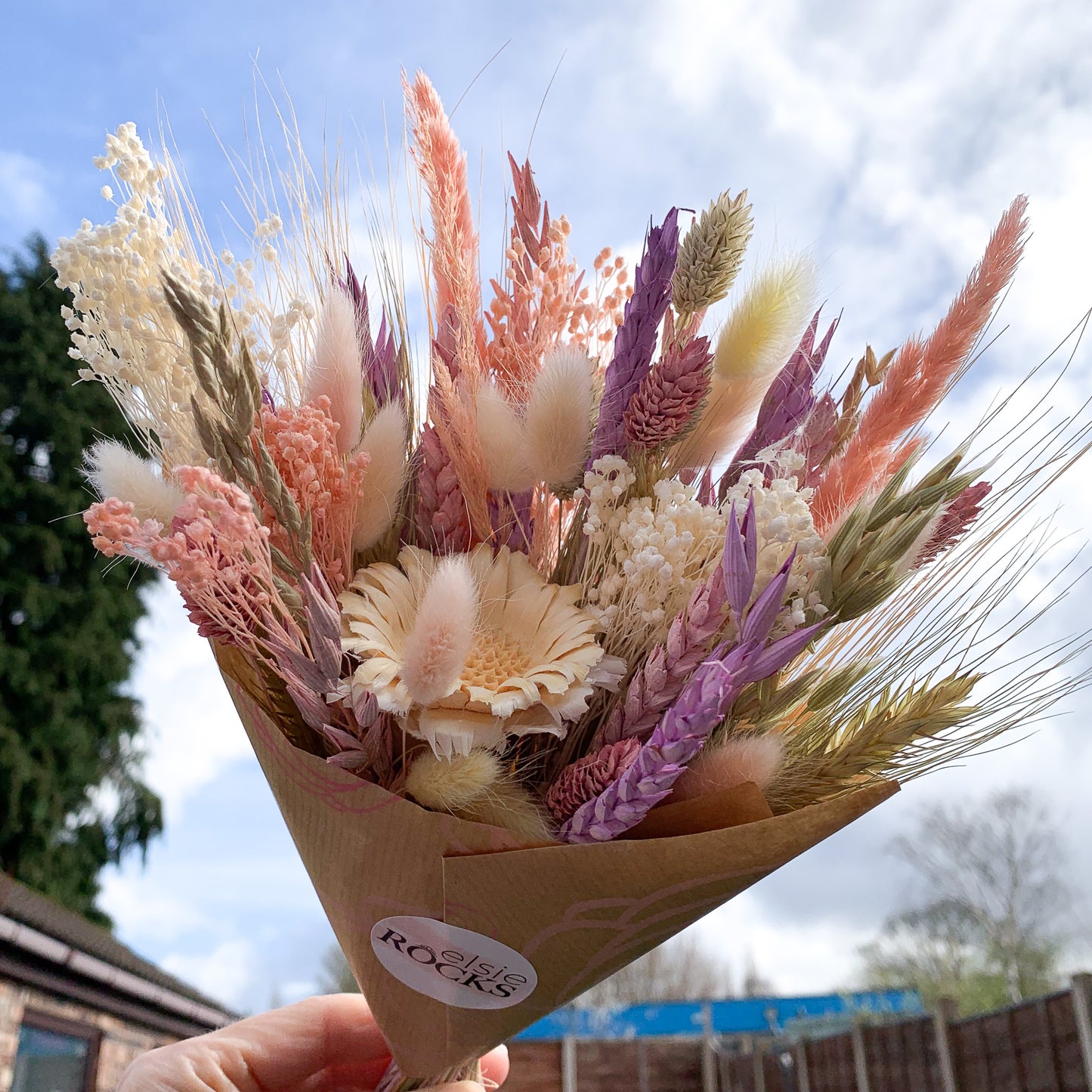 Bleached Pastel dried flower bouquet