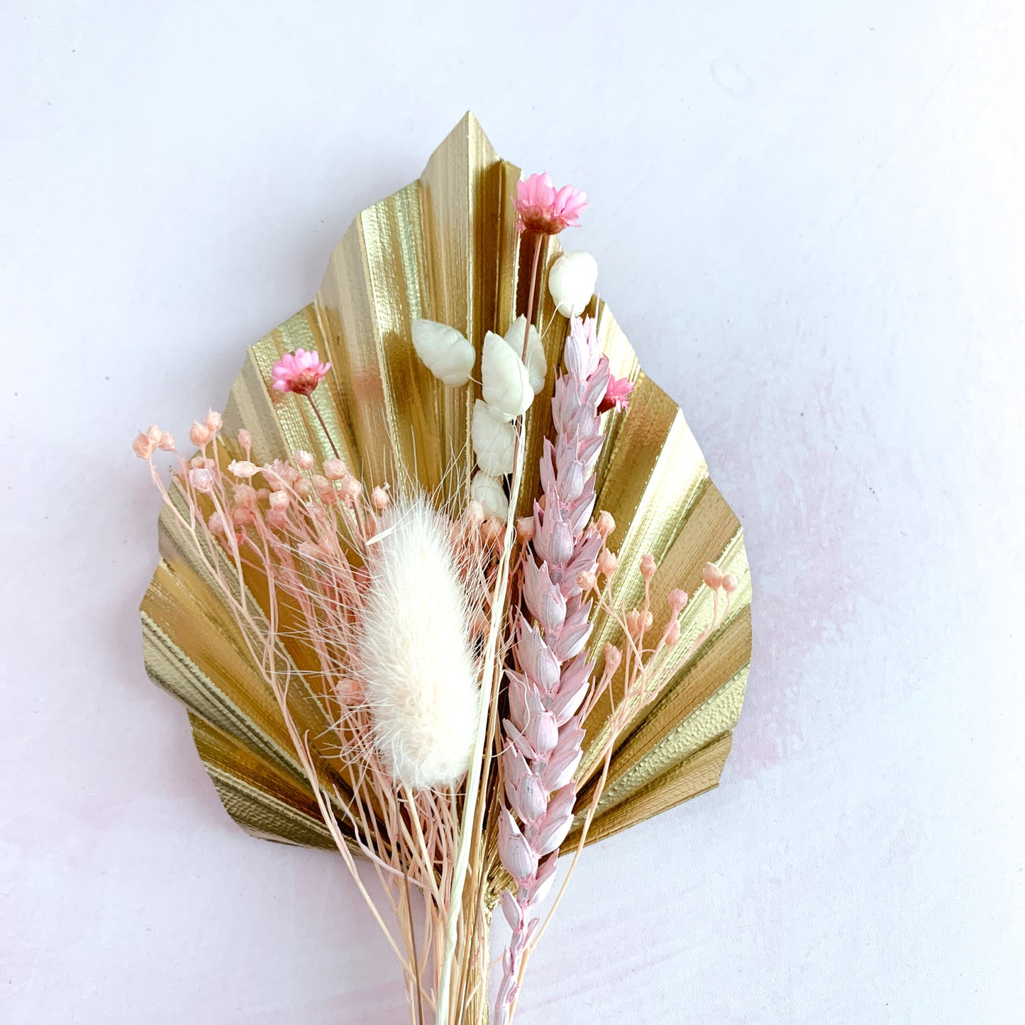 Mini gold and pink palm spear set