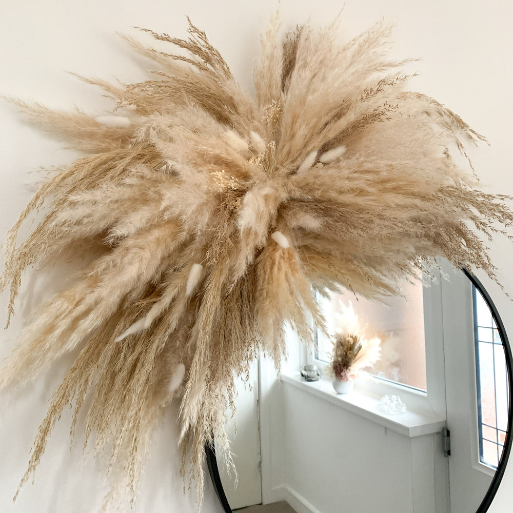 pampas arch mirror swag