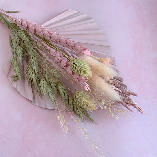 Load image into Gallery viewer, Pink and sage dried palm spear set
