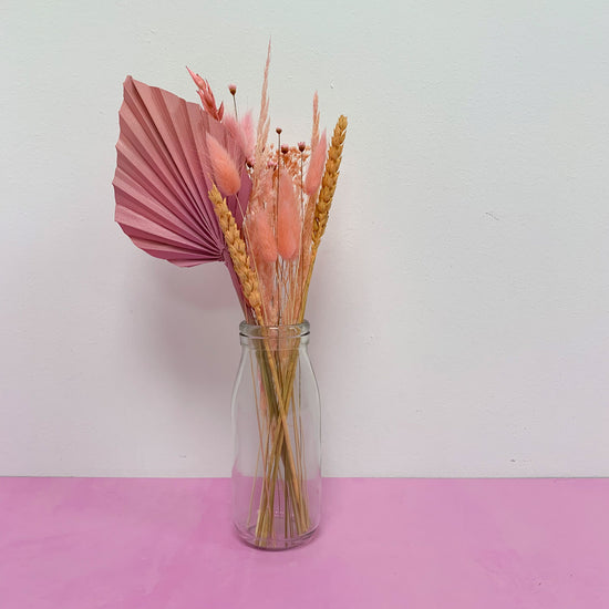 Pink and peach dried letterbox flowers - arrange your own