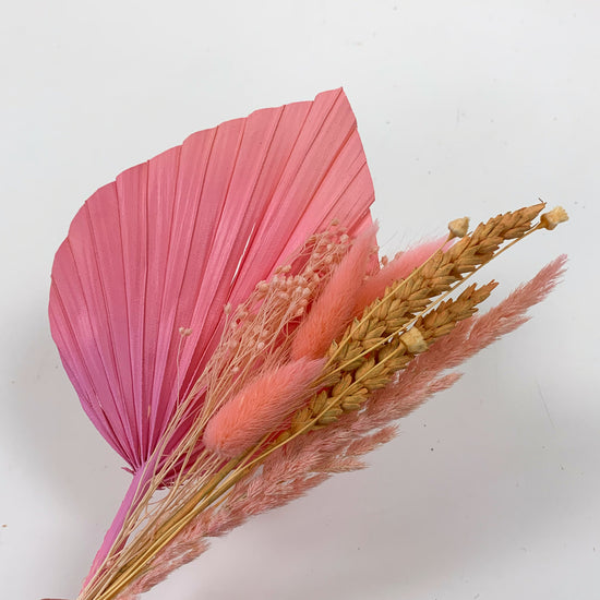 Pink peach dried palm spear set - not so perfect