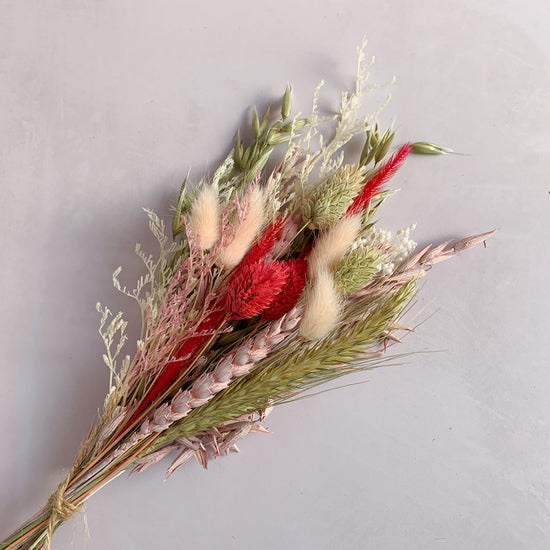 Load image into Gallery viewer, Sage and berry pop dried flower baby bouquet
