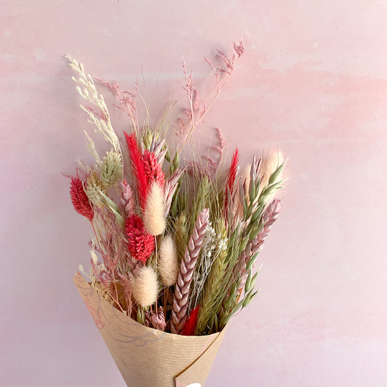 Sage and berry pop dried flower mini bouquet