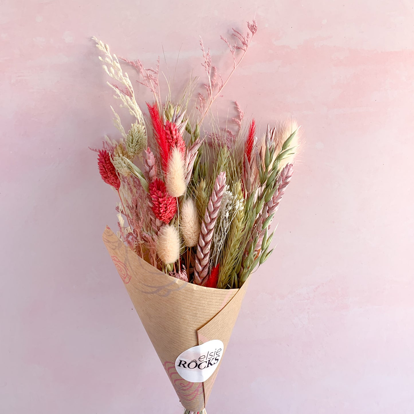 Sage and berry pop dried flower mini bouquet