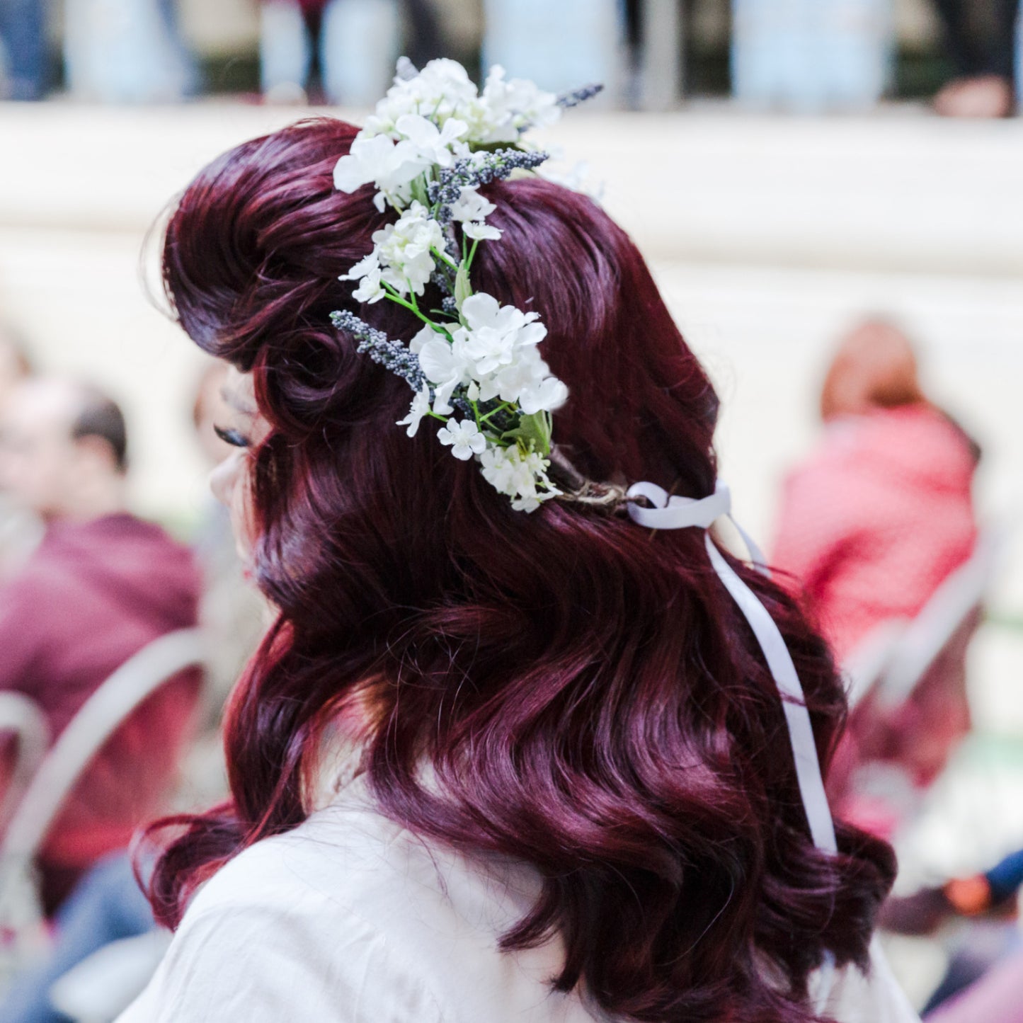 Lavender Flower crown for spring boho wedding