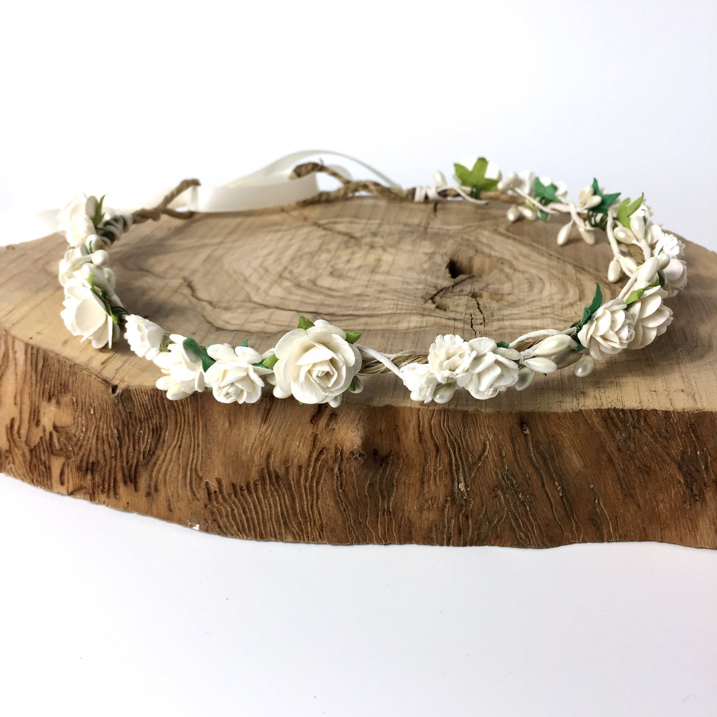flower crown for wedding ivory