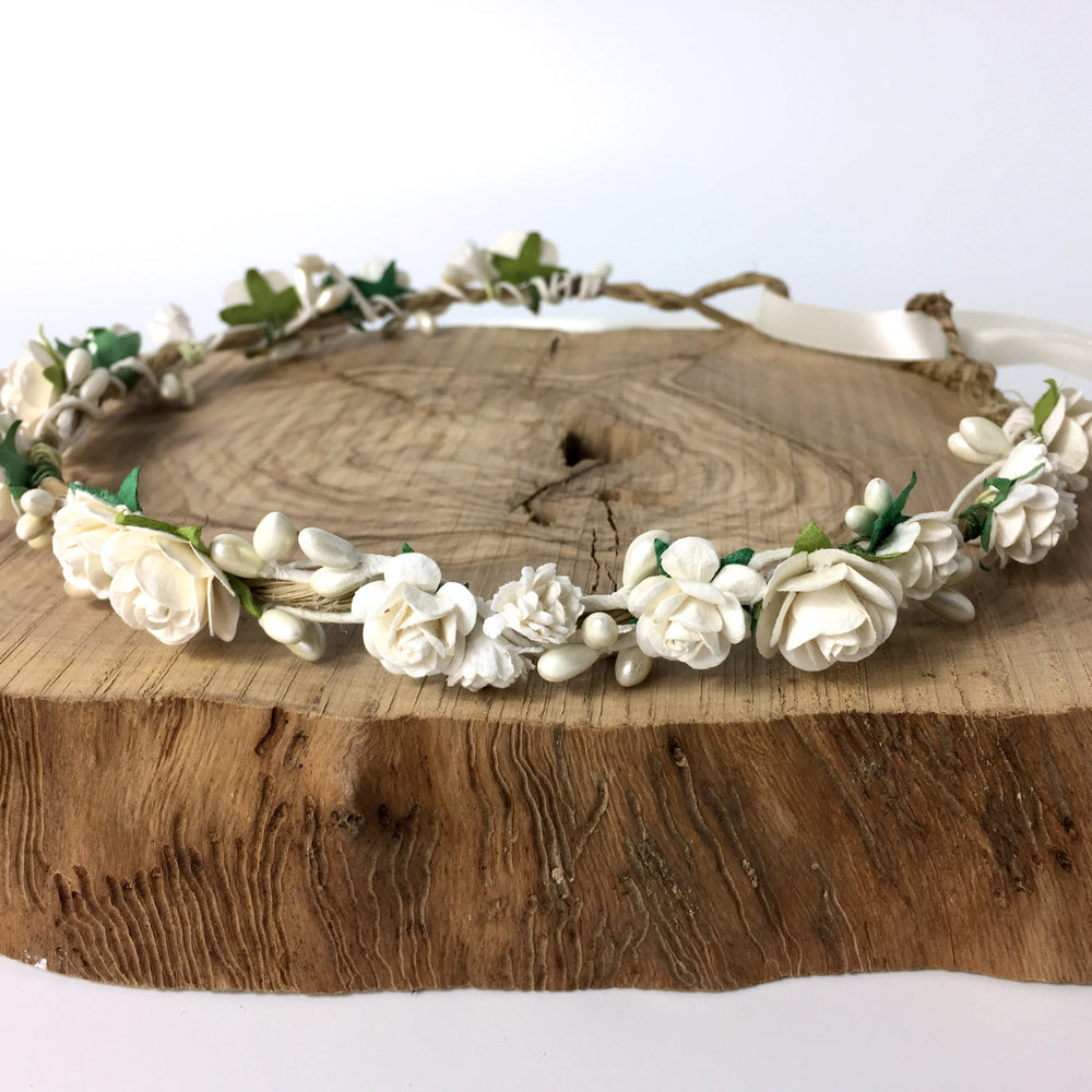 boho wedding flower crown