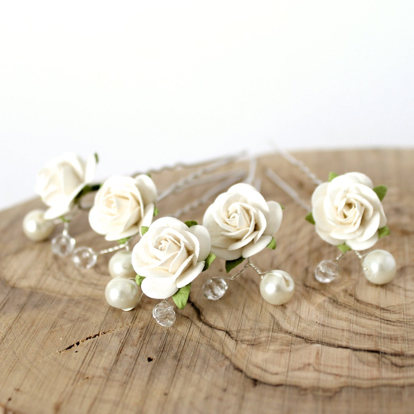 ivory bridal hair pins