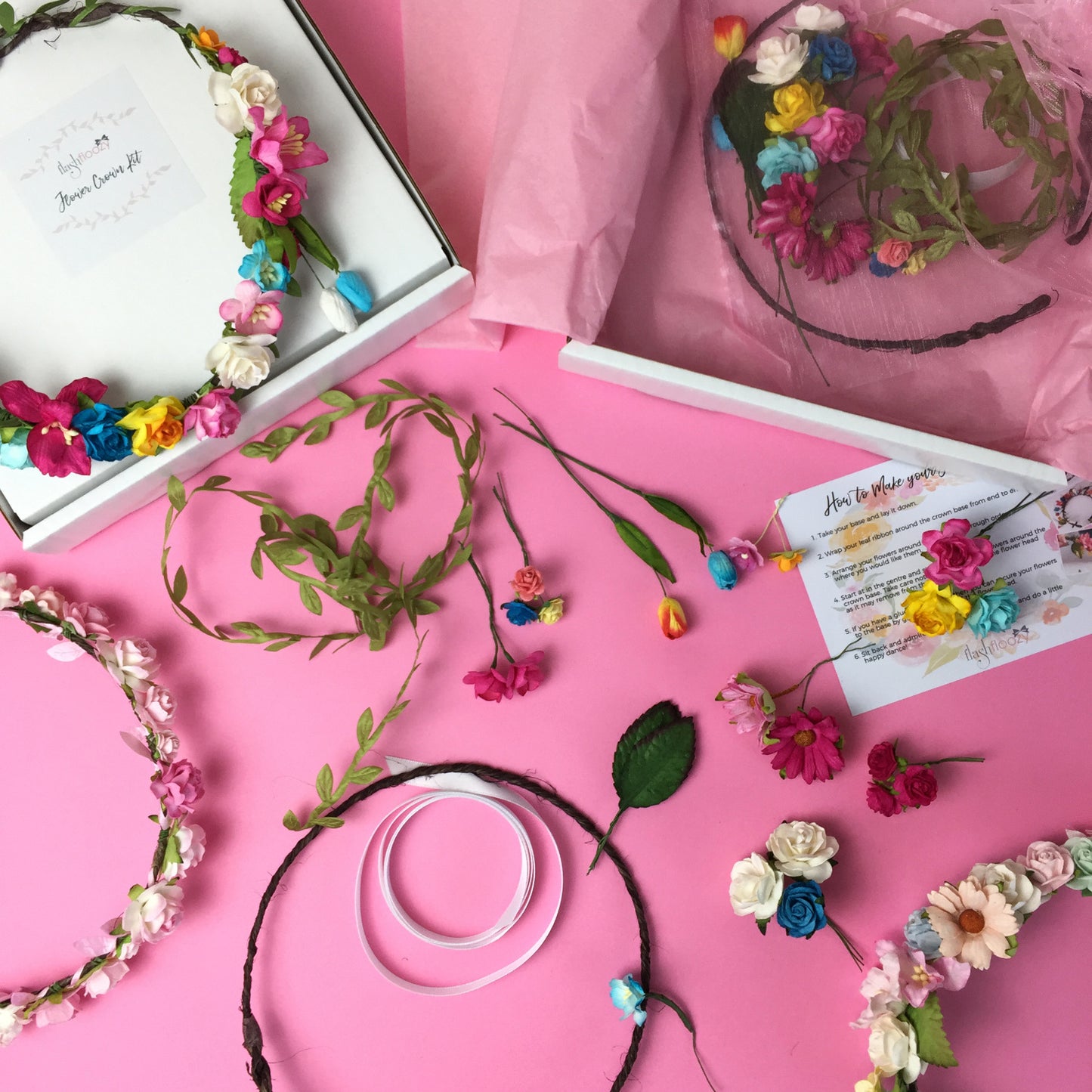 DIY Flower Crown Kit  Hen Party Make Your Own Flower Crown – Elsie Rocks