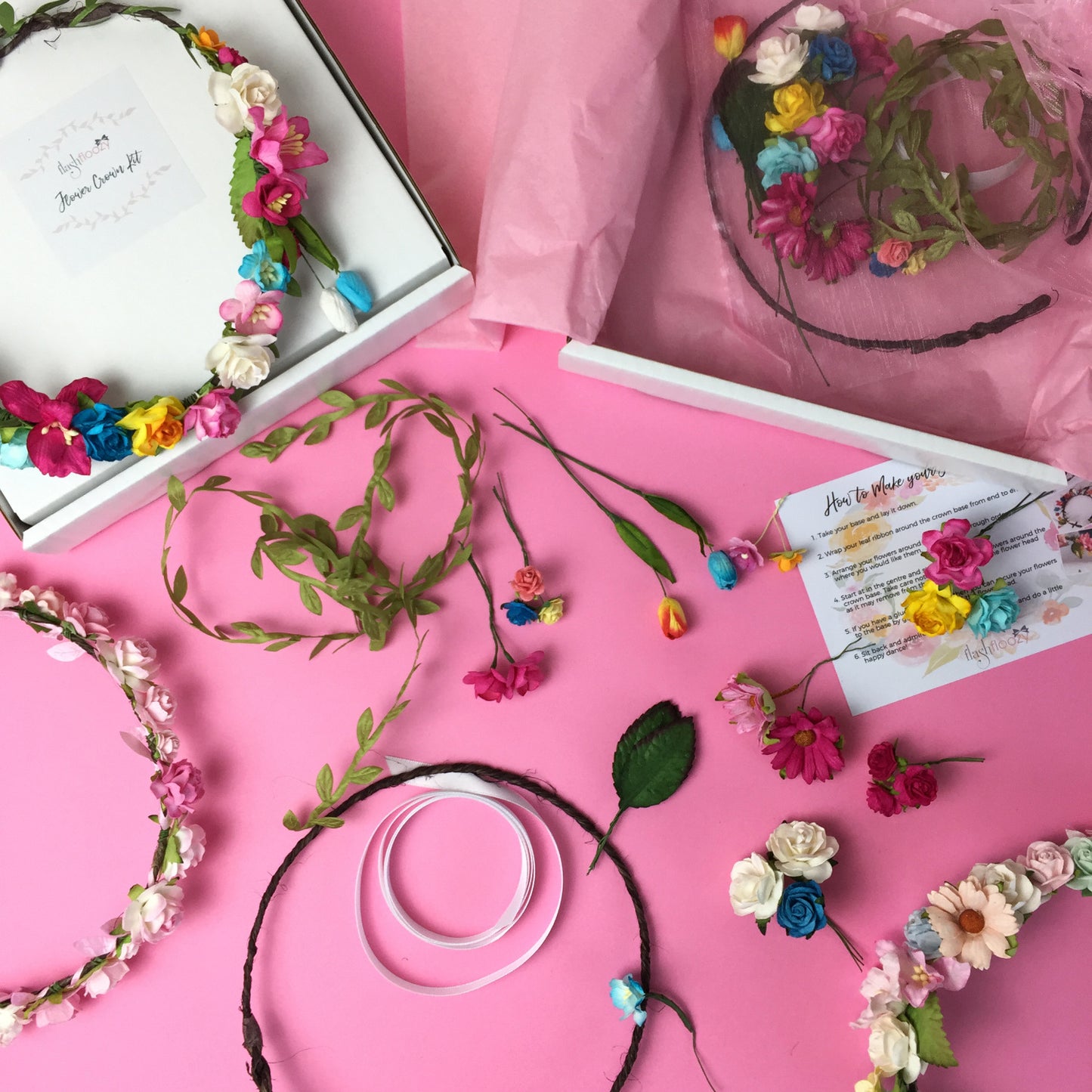Crown Kit DIY Flower Crown Kit | Hen Party Make Your Own Flower Crown – Elsie Rocks