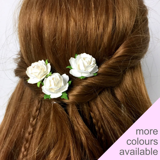 Load image into Gallery viewer, ivory wedding hair pins
