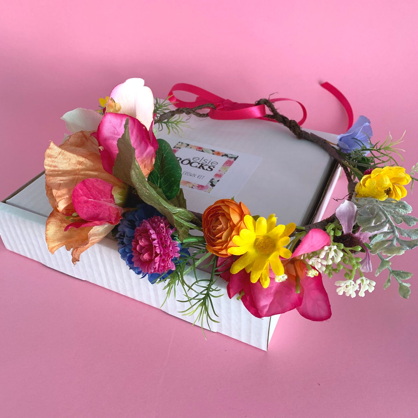 Load image into Gallery viewer, Make your own flower crown kit wild flowers
