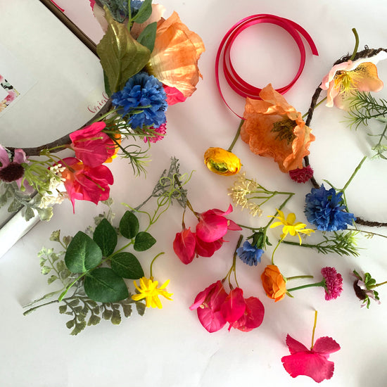 DIY flower crown kit wild flowers bachelorette party
