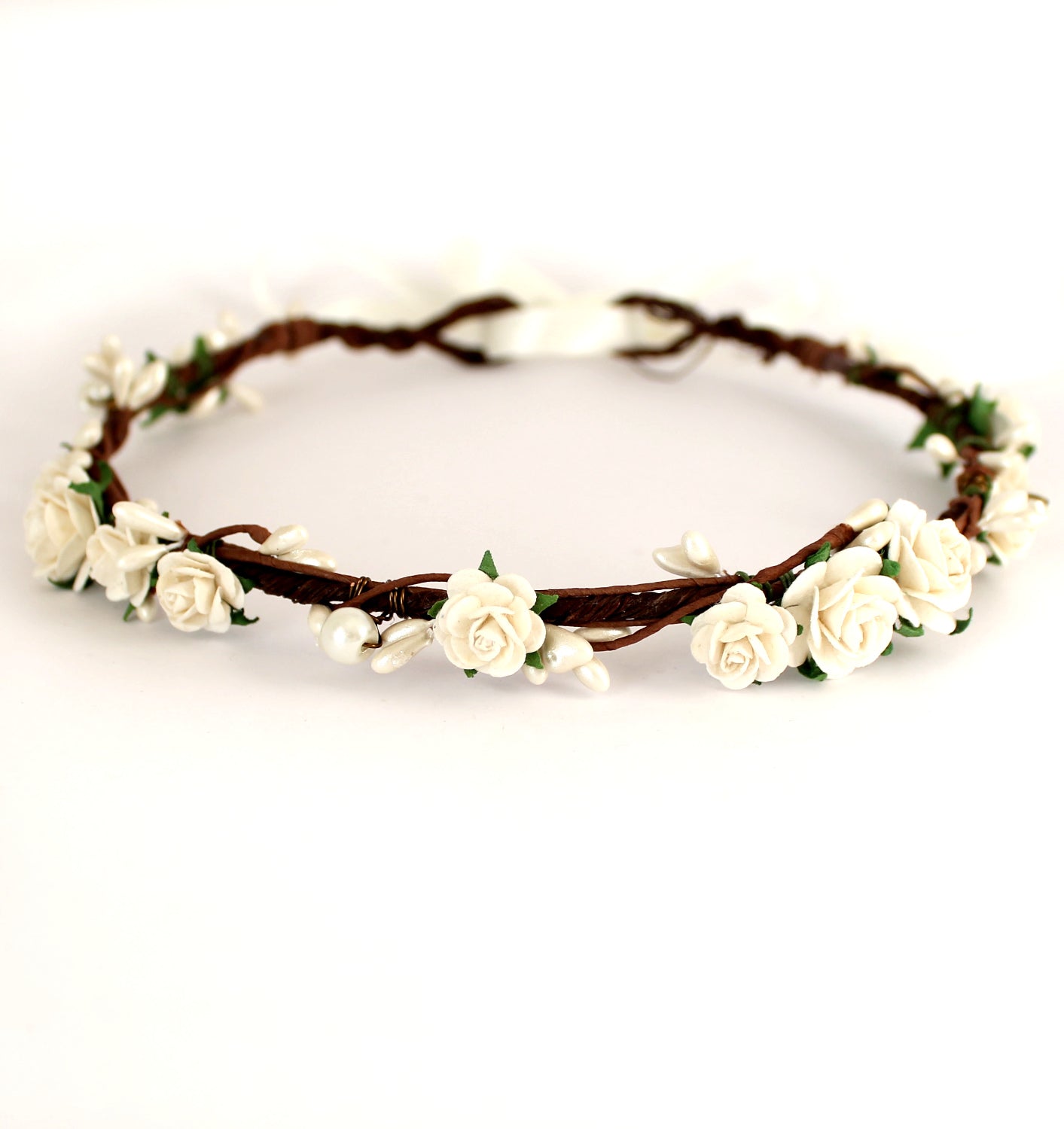 Load image into Gallery viewer, white flower crown
