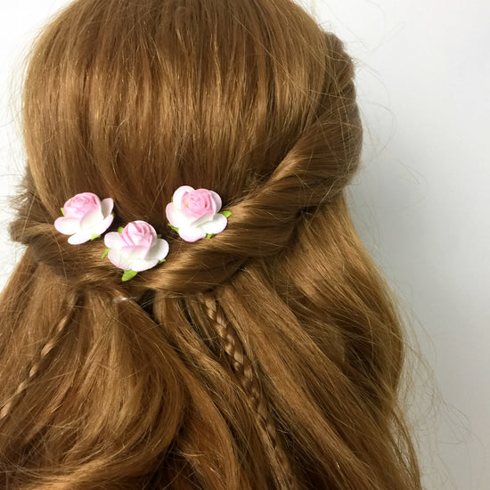Load image into Gallery viewer, pale pink hair pins wedding
