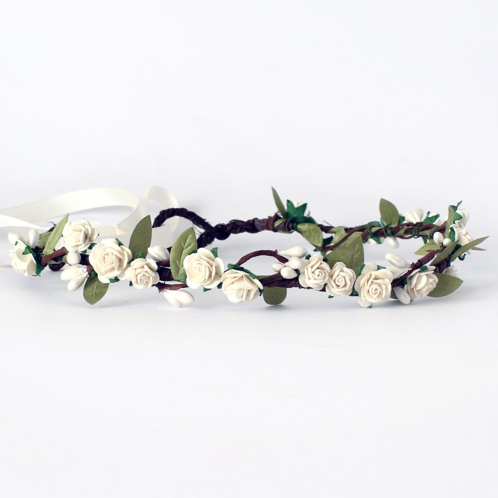 Black floral crown hotsell