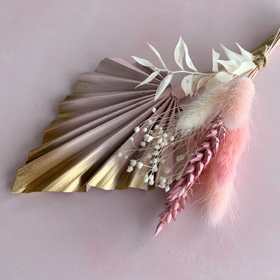 Mini pink gold palm spear set