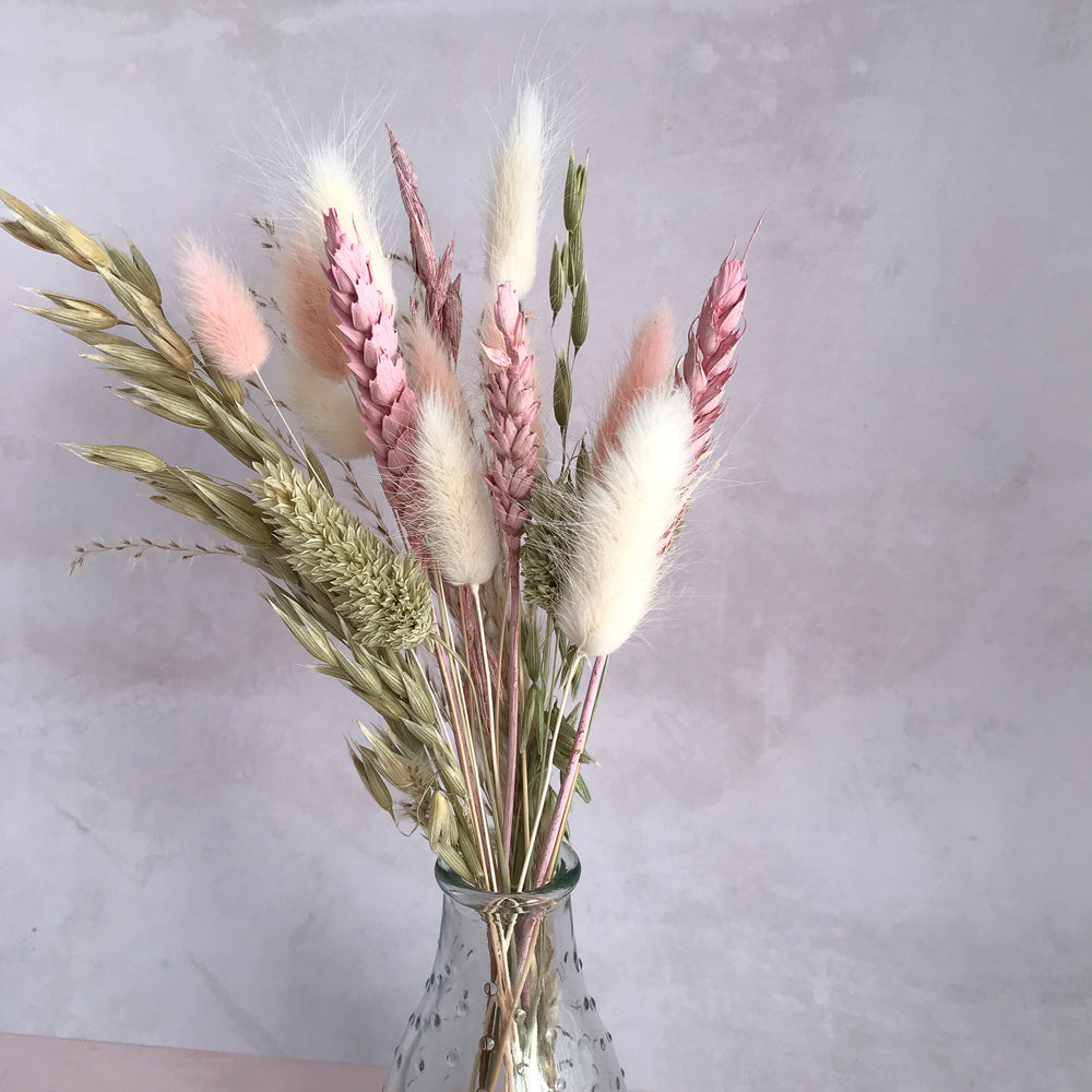 
                      
                        Pink and sage dried flower baby bunch
                      
                    