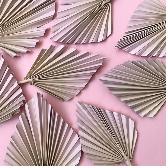 Wonky pink almond palm spears (not so perfect)