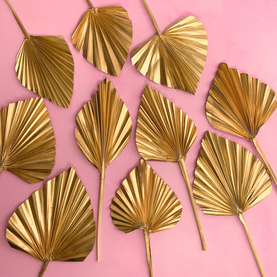 Wonky gold palm spears (not so perfect)