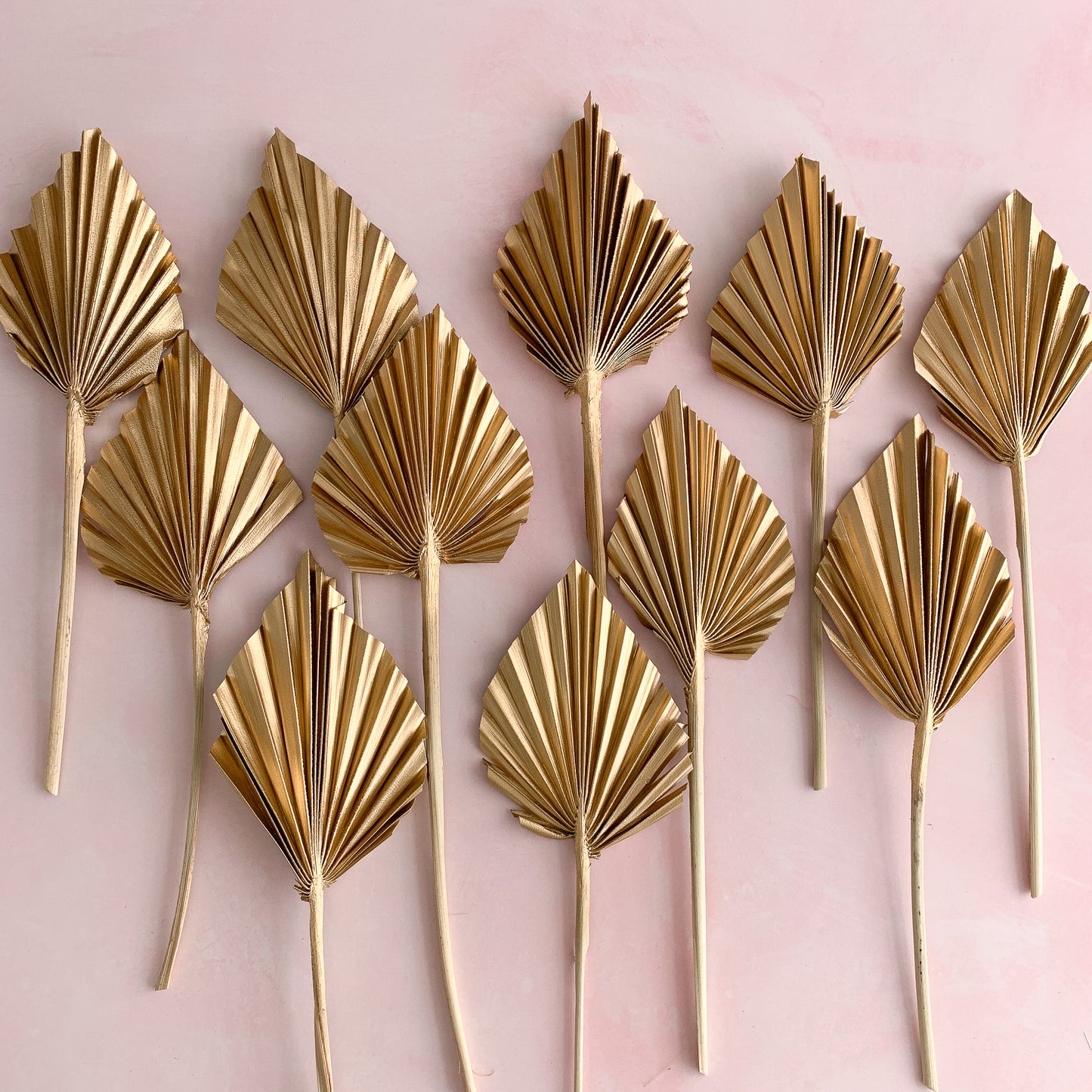 Wonky gold palm spears (not so perfect)